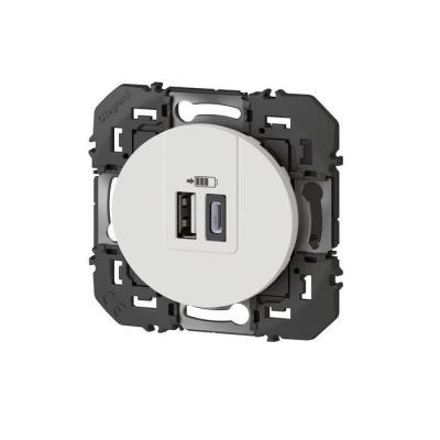  CHARG 2USB A+C 3A 15 W BLANC 