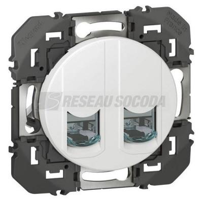  PRISE 2 RJ45 CAT6 STP BLANC 