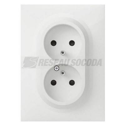 PRISE 2X2P+T 1POSTE ONE BLANC 