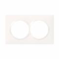  PLAQUE 2P 57MM BLANC 