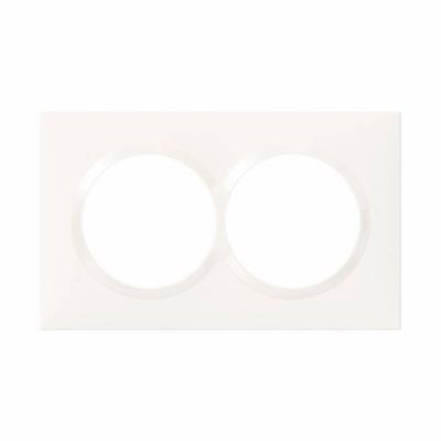  PLAQUE 2P 57MM BLANC 