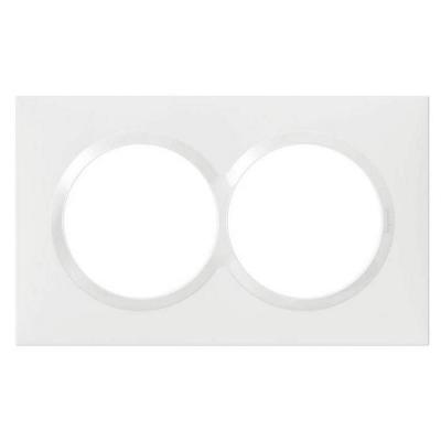 PLAQUE 2P 57MM BLANC 