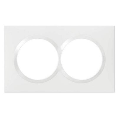  PLAQUE 2P 57MM BLANC 