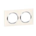  PLAQUE 2P BLANC CHROME 