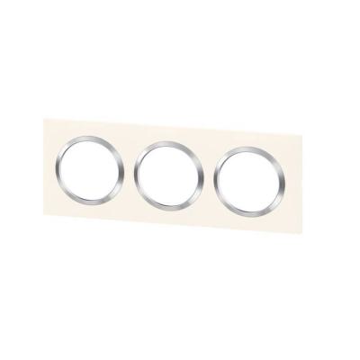  PLAQUE 3P BLANC CHROME 