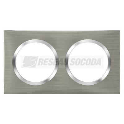  PLAQUE 2P STYLE INOX BROSSE 