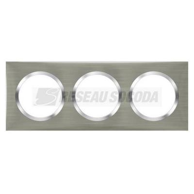  PLAQUE 3P STYLE INOX BROSSE 