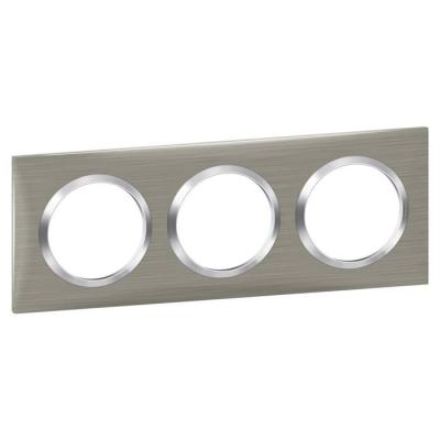  PLAQUE 3P STYLE INOX BROSSE 