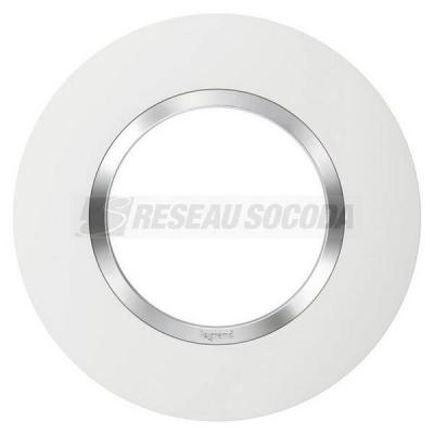  PLAQUE 1P DECO BLC CHROME 