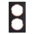  PLAQUE 2P NOIR VELOURS CUIVRE 