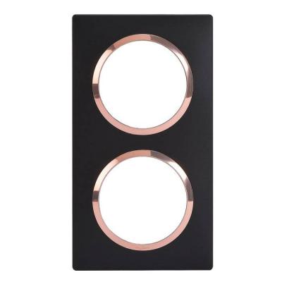  PLAQUE 2P NOIR VELOURS CUIVRE 
