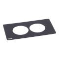  DISQIN PLAQUE 2 POSTES NOIR 