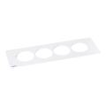  DISQIN PLAQUE 4 POSTES BLANC 