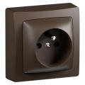  2P+T BORNES AUTO CPLT MARRON 
