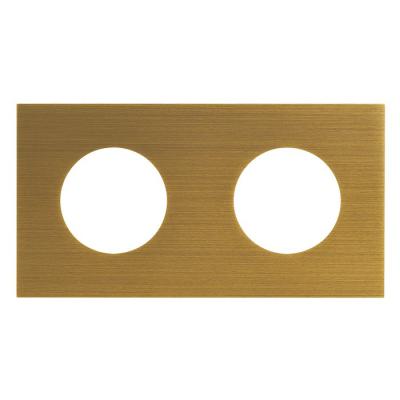  PLAQUE 2X2P+T EPURE BRONZE 