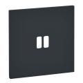  PLAQUE 1P USB EPURE NOIR MAT 