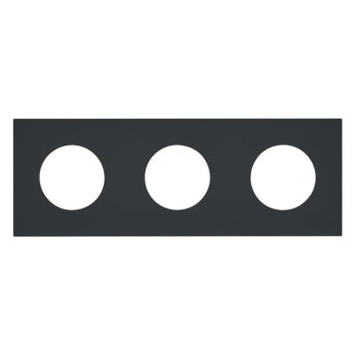  PLAQUE 3X2P+T EPURE NOIR MAT 
