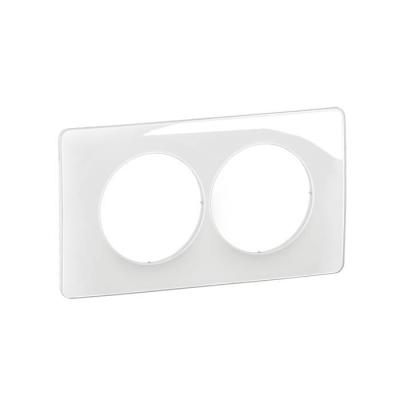  PLAQ 2P ENTR. 57 BLANC EMAILLE 