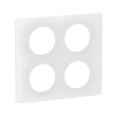  PLAQUE 2X2P BLANC EMAILLE 
