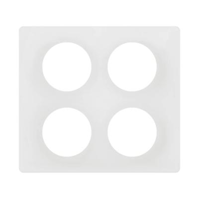  PLAQUE 2X2P BLANC EMAILLE 