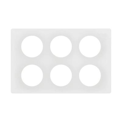  PLAQUE 2X3P BLANC EMAILLE 