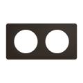  PLAQUE 2 POSTES NOIR MAT 