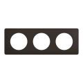  PLAQUE 3 POSTES NOIR MAT 