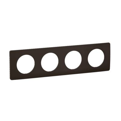  PLAQUE 4 POSTES NOIR MAT 