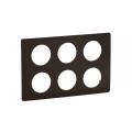  PLAQUE 2X3 POSTES NOIR MAT 
