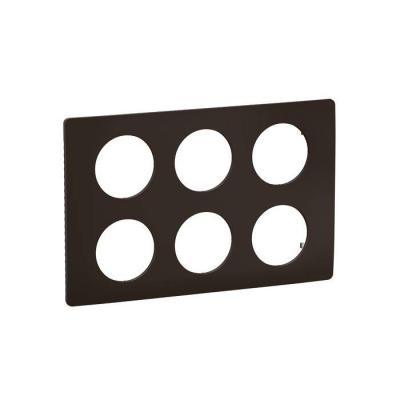  PLAQUE 2X3 POSTES NOIR MAT 
