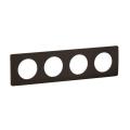  PLAQUE 4 POSTES NOIR MAT 