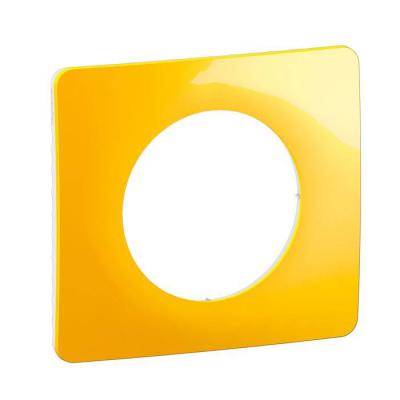  PLAQUE 1 POSTE JAUNE SAFRAN 