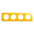  PLAQUE 4 POSTES JAUNE SAFRAN 