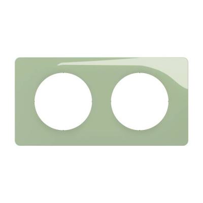  PLAQUE 2 POSTES VERT CELADON 