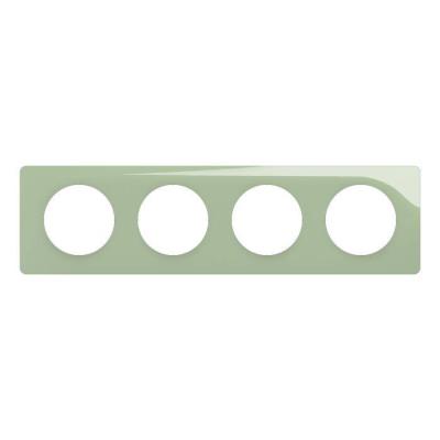  PLAQUE 4 POSTES VERT CELADON 