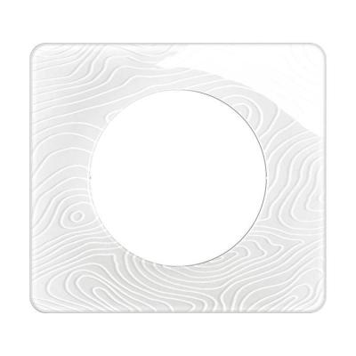  PLAQUE 1 POSTE BLANC RELIEF 