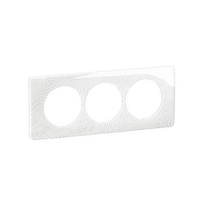  PLAQ 3P ENTR.57MM BLANC RELIEF 