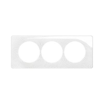  PLAQ 3P ENTR.57MM BLANC RELIEF 