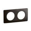  PLAQUE 2 POSTES NOIR METEORE 