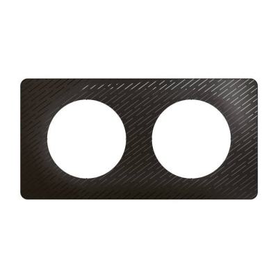  PLAQUE 2 POSTES NOIR METEORE 