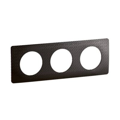  PLAQUE 3 POSTES NOIR METEORE 