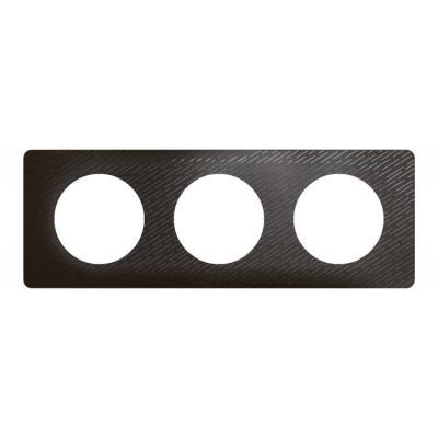  PLAQUE 3 POSTES NOIR METEORE 
