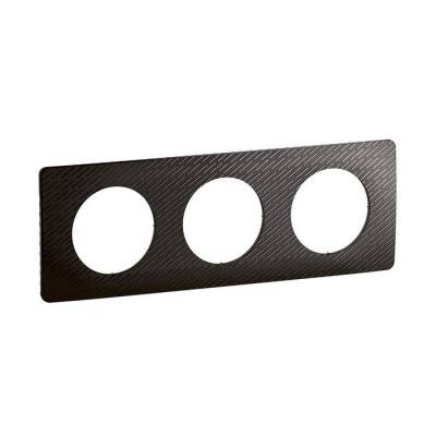  PLAQUE 3 POSTES NOIR METEORE 