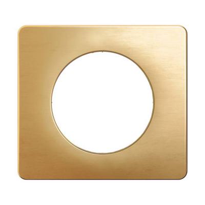  PLAQUE 1 POSTE LAITON SATINE 