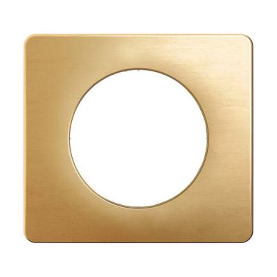  PLAQUE 1 POSTE LAITON SATINE 