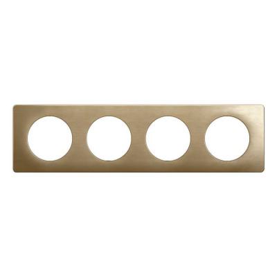  PLAQUE 4 POSTES BRONZE SATINE 