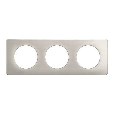  PLAQUE 3 POSTES ALU SATINE 