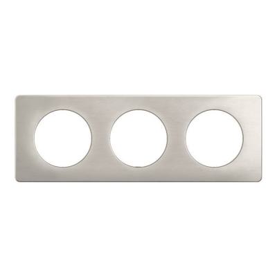  PLAQUE 3 POSTES ALU SATINE 