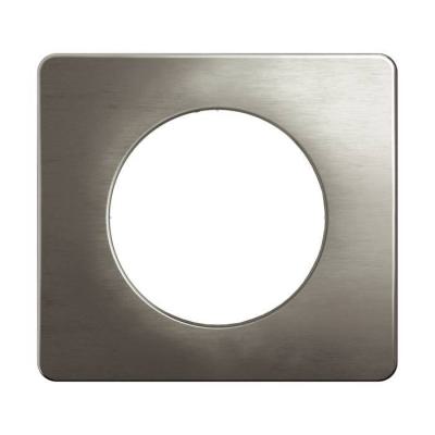 PLAQUE 1 POSTE ACIER SATINE 