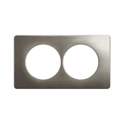  PLAQ 2P ENTR. 57 ACIER SATINE 